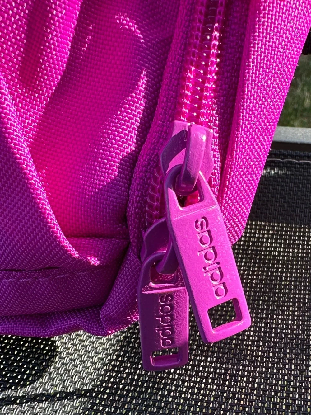 Adidas Squad Insulated Lunch Bag fuchsia pink white Adidas logo on the front